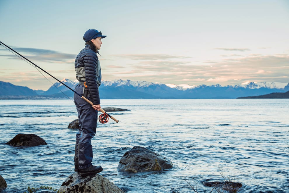 Mara Minich pescando